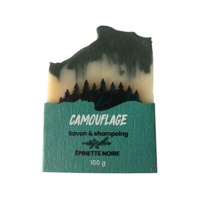 CAMOUFLAGE/ Savon solide & Shampoing épinette noire