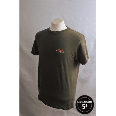 T-Shirt Passion Chasse Orignal vert armé/ blanc/ orange Unisexe